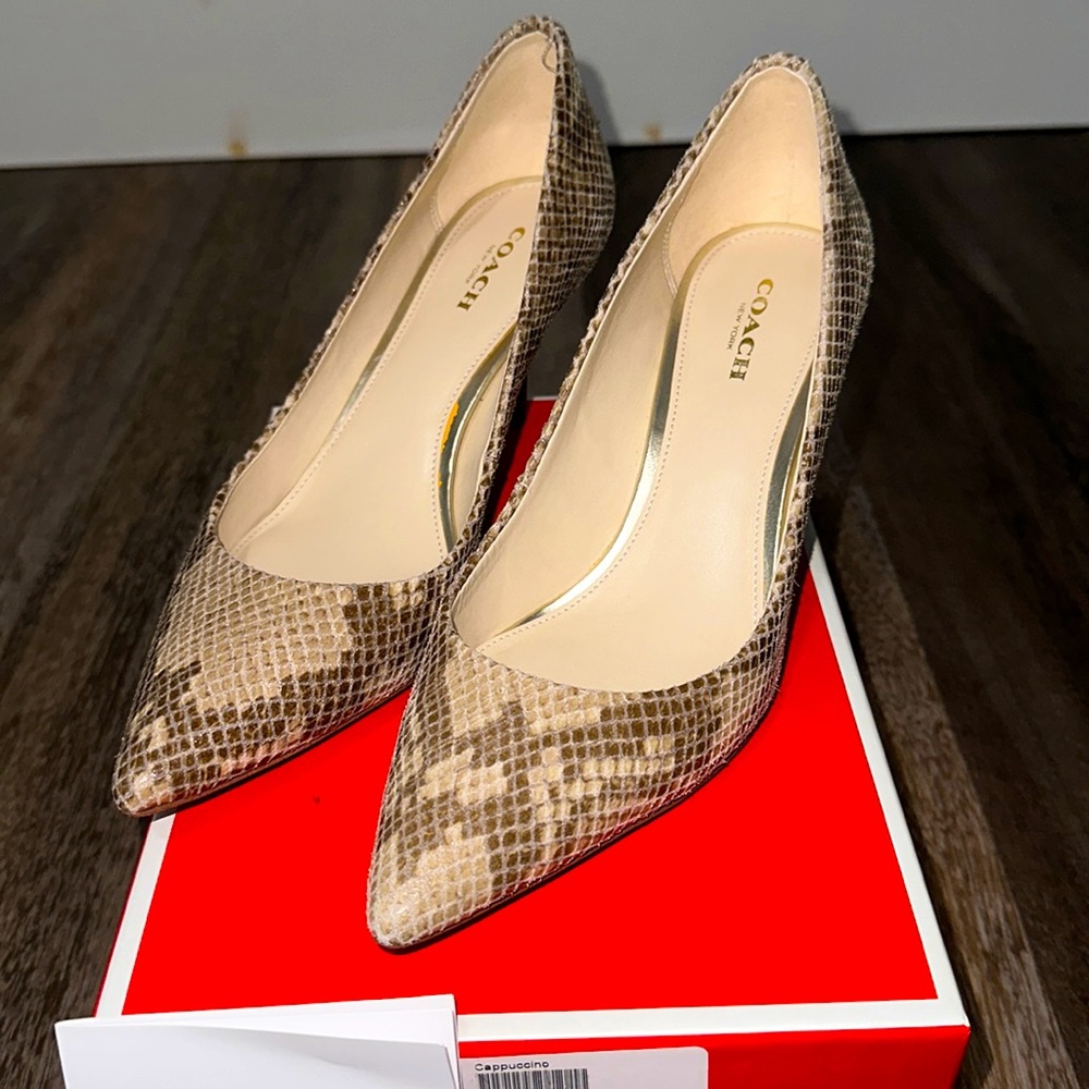 Coach Snake skin heels